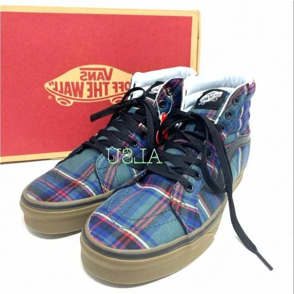 💖MEGA SALE💖VANS SK8-HI Reissue Tartan Canvas Shoes VN0A2XSBU5R 5 Size Women’s